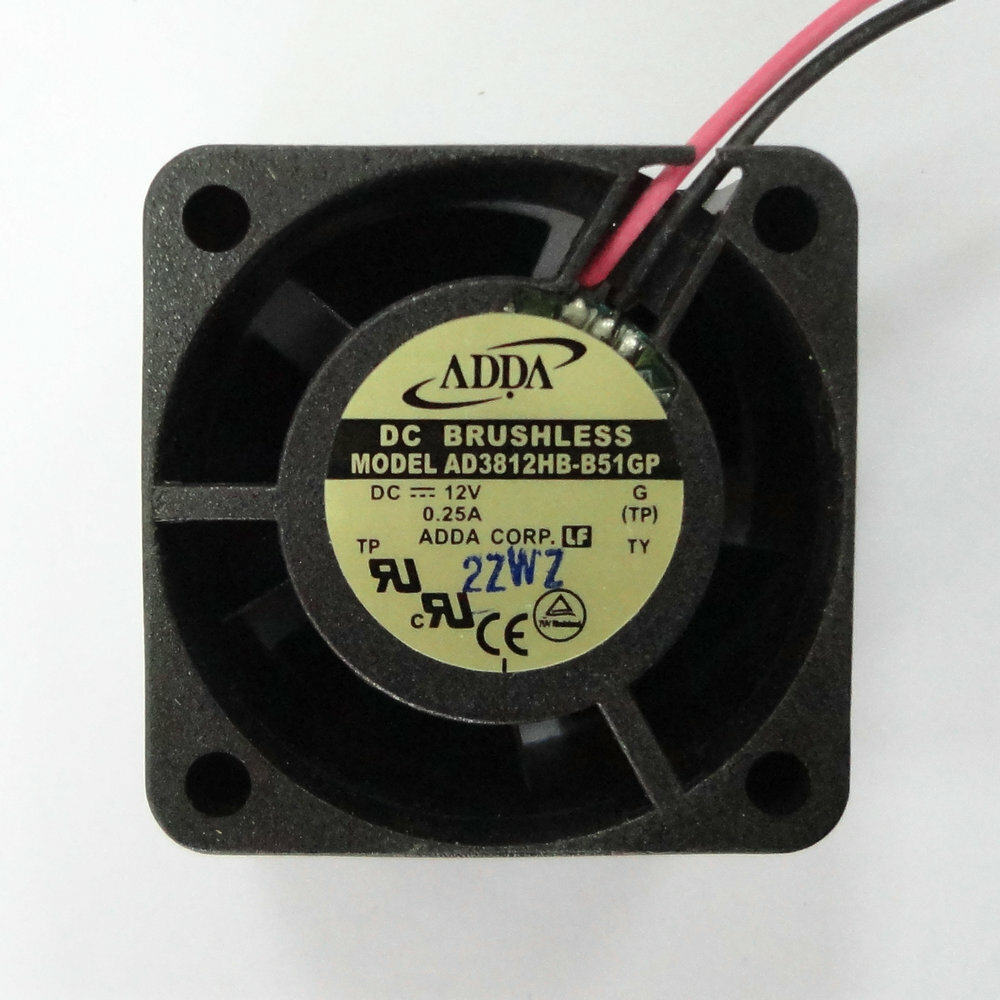 ADDA AD3812HB-B51GP 3828  DC 12V 0.25A 2 wire computer  cooling fan
