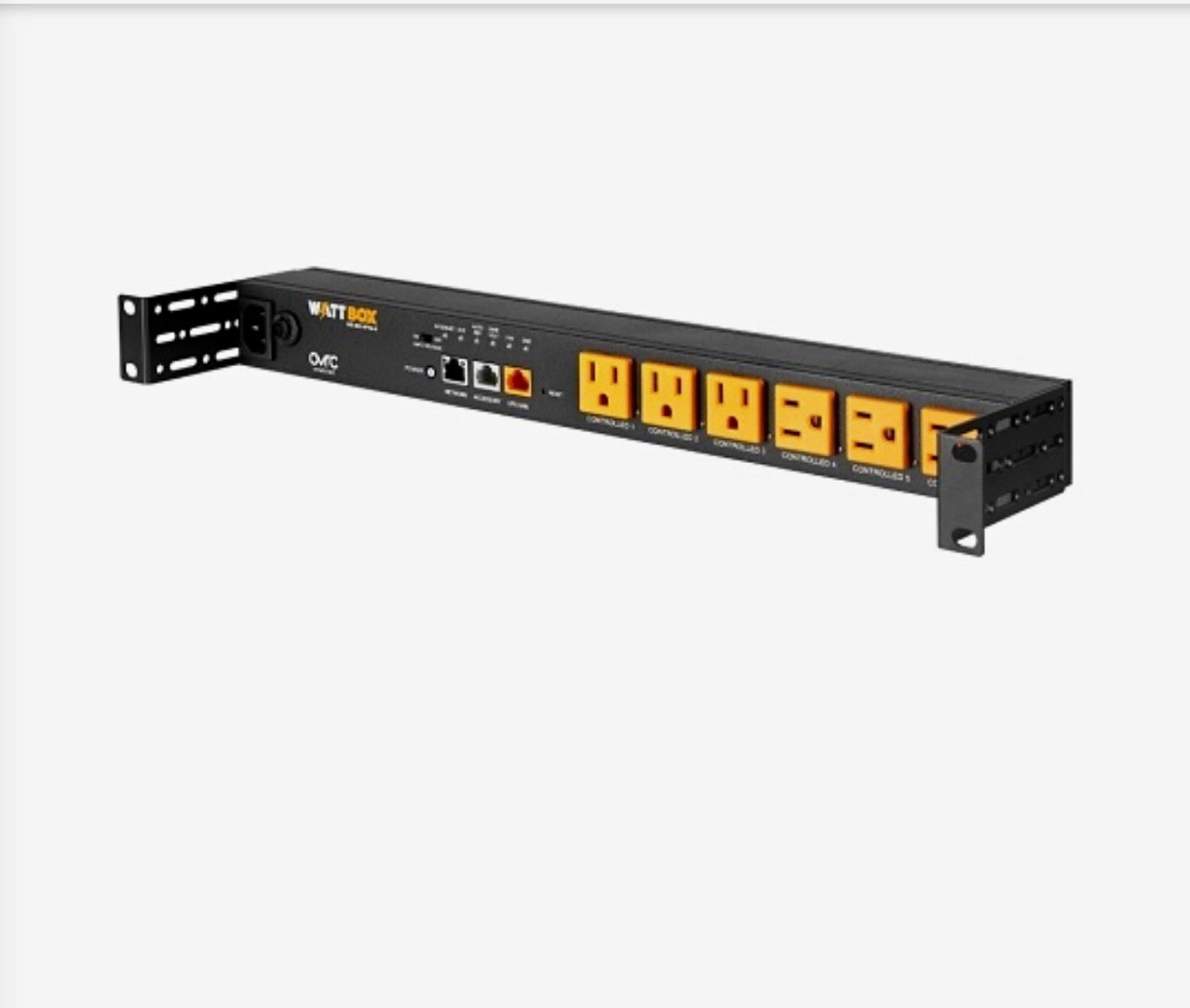 WattBox IP Power Conditioner 6-Outlet Rack Mountable PDU, Black/Orange WB-IPVM-6