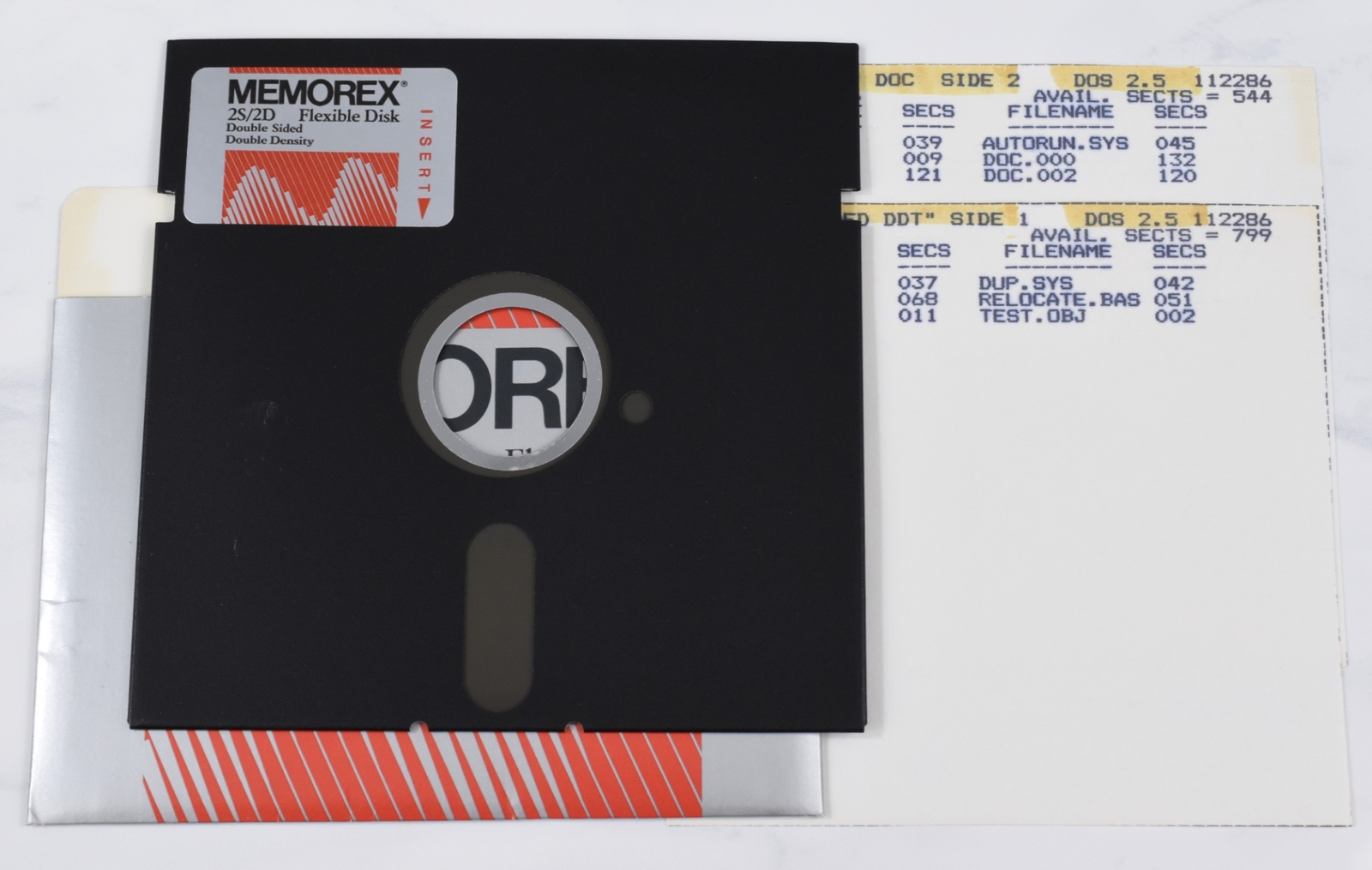 Vtg Memorex Computer Floppy Disk - Untested (Atari, DOS 2.5, Antic-Extended DDT)