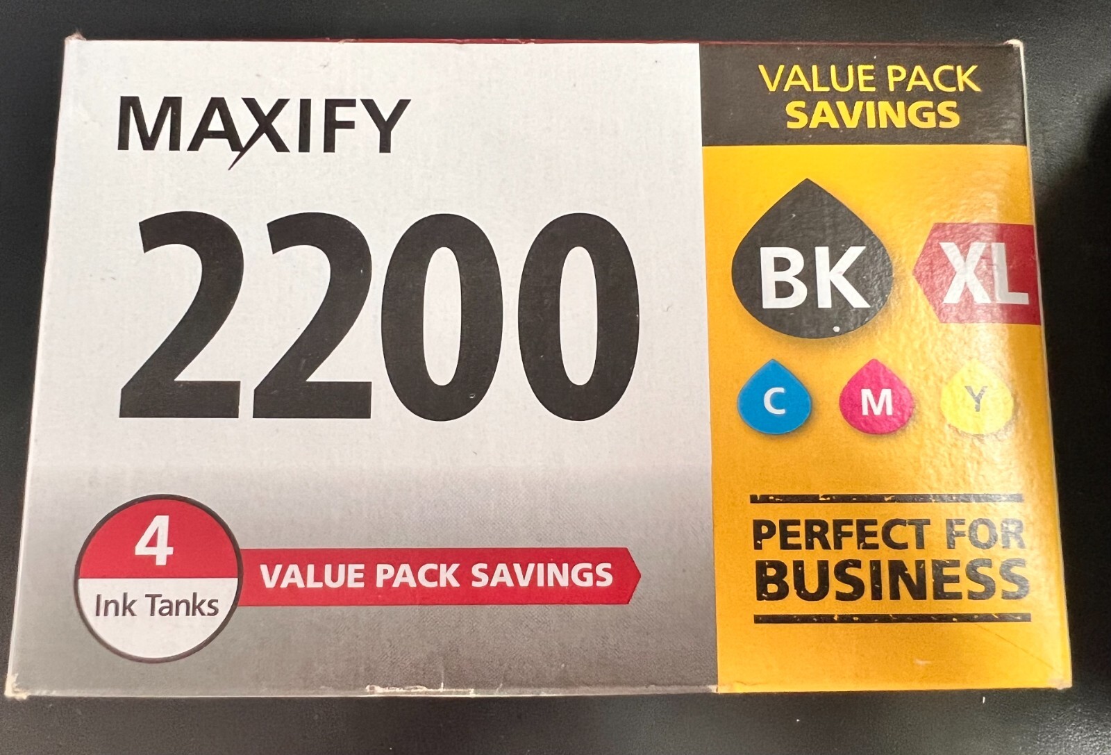 Canon PGI-2200 XL High-Yield Black/PGI-2200 Cyan/Magenta/Yellow Ink, 4Pk 7999/OB