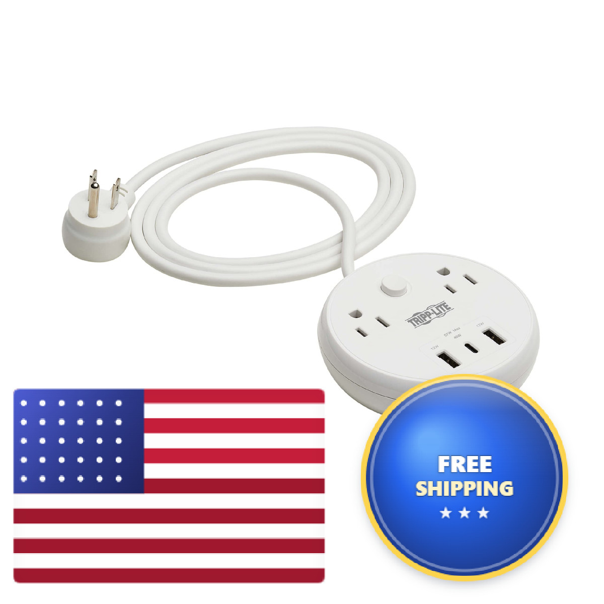 Tripp Lite Safe-It 57W Surge Protector 2 2 Usb 1 Usb-C Port For Charging 300