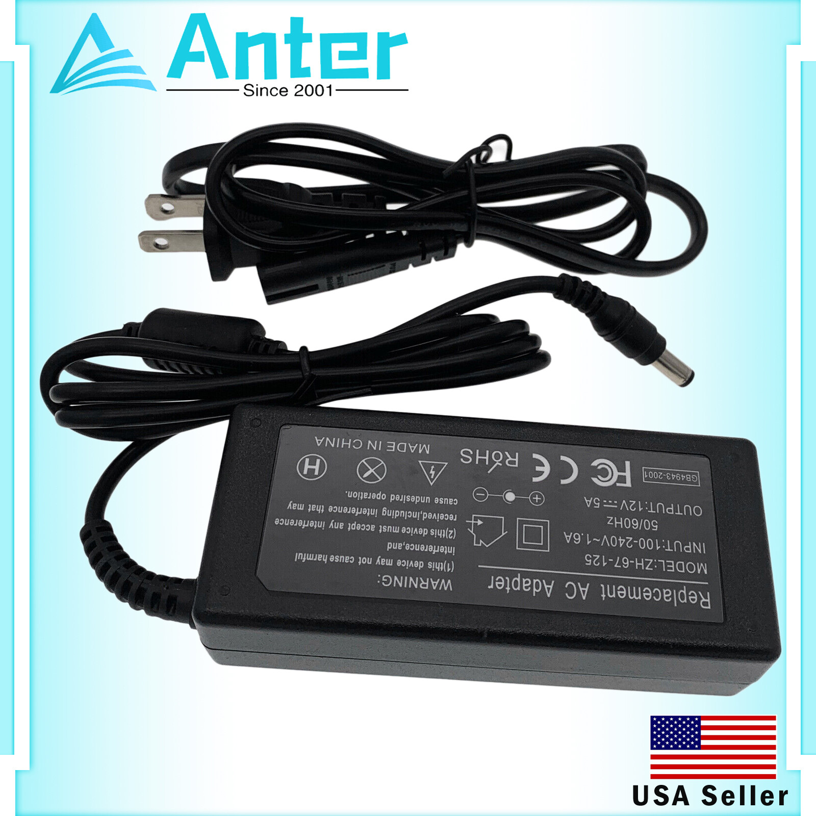 AC Adapter For HP x20LED WN004AA 20" LED Monitor Charger Power Supply Cord