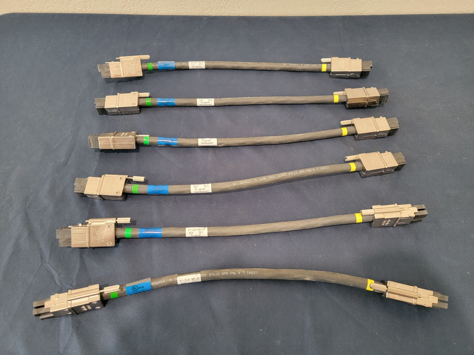 6x Lot OEM CISCO 37-1121-01 Power Stack Cables
