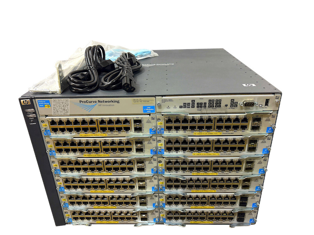 J8698A I LOADED HP ProCurve 5412zl Layer 3 Switch J8726A 12x J9536A 2x J9306A PS