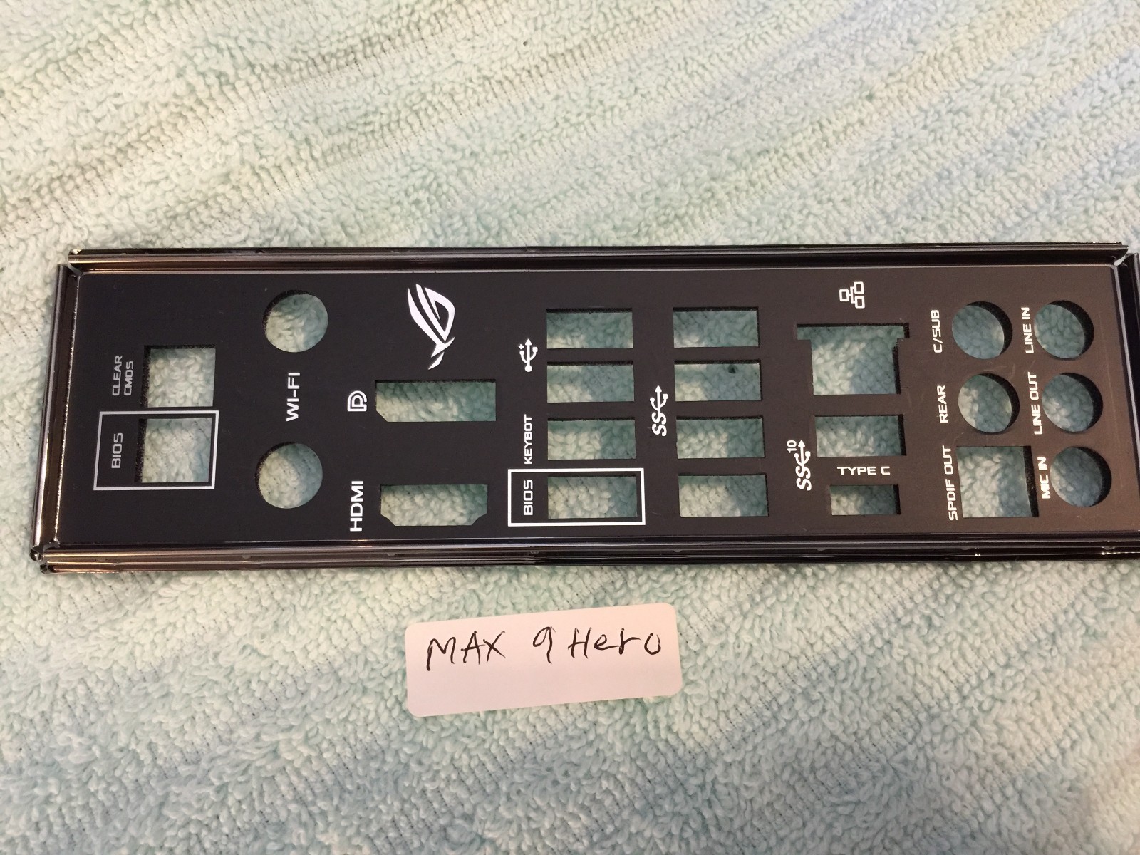 ASUS IO SHIELD FOR ASUS  MAXIMUS IX HERO  ,MAXIMUS IX HERO ,  USED