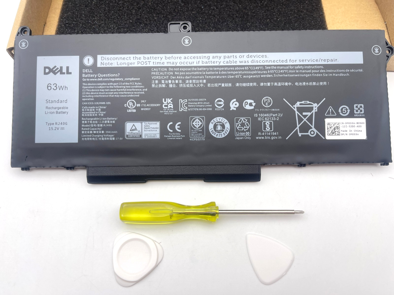 Genuine 63Wh RJ40G battery for Dell Latitude 14-5420 15-5520 3560 39V1H 3H45Y
