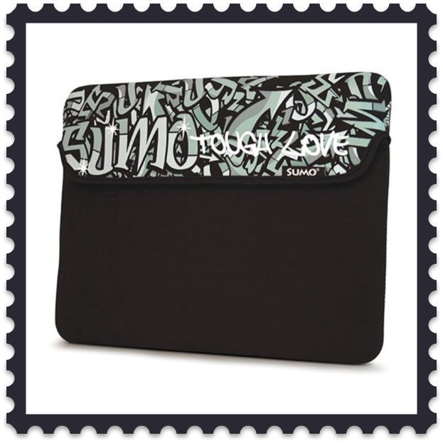 Black Graffiti 8.9" Tablet, iPad, Ultrabook, Netbook Neoprene Laptop Sleeve
