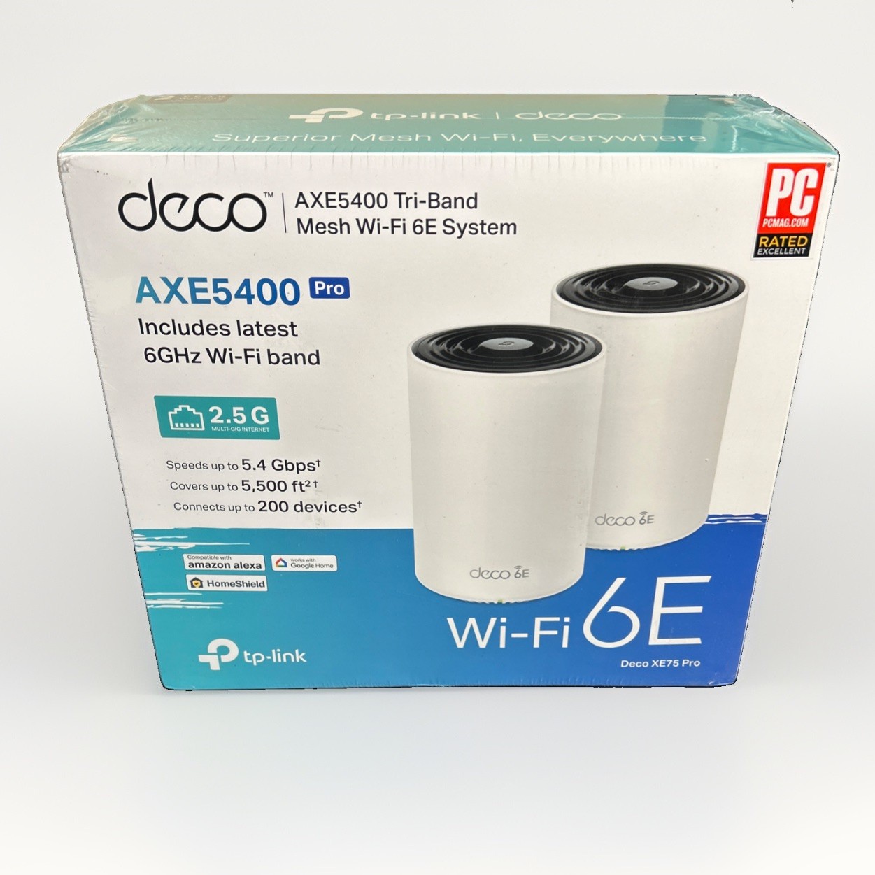 TP-Link Deco AXE5400 Tri-Band WiFi 6E Mesh System (Deco XE75 Pro) - 2.5G WAN/LAN