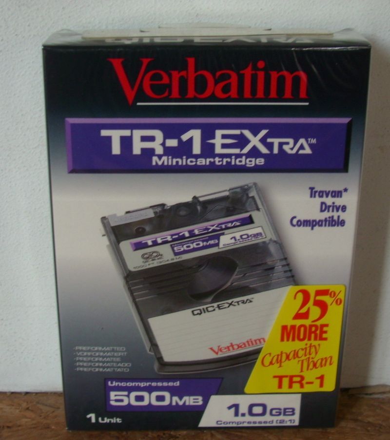Verbatim TR-1 QIC Extra Minicartridge 500MB 1.0GB 