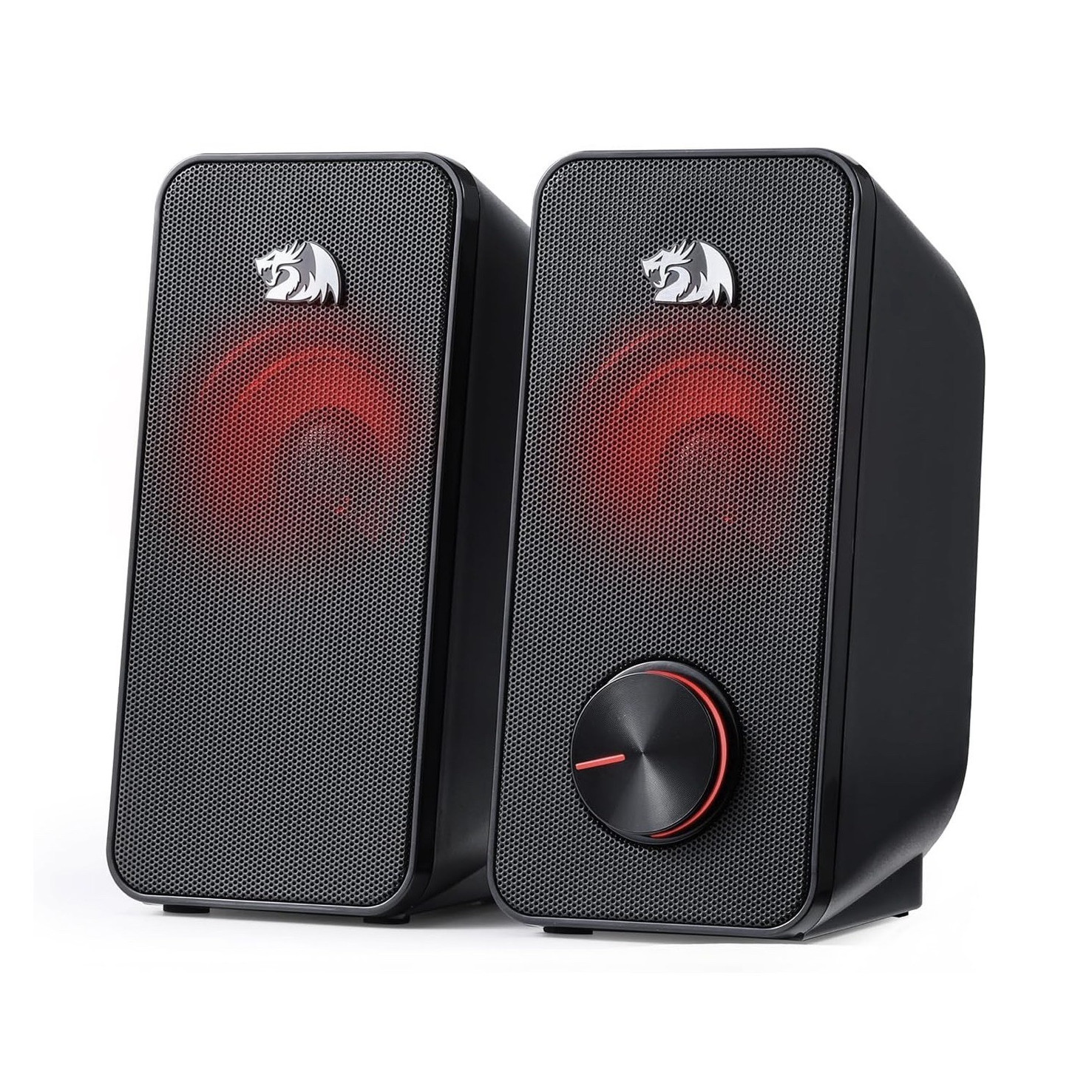 Redragon GS500 Stentor 2.0 Channel Gaming Computer Speakers Black Red LED