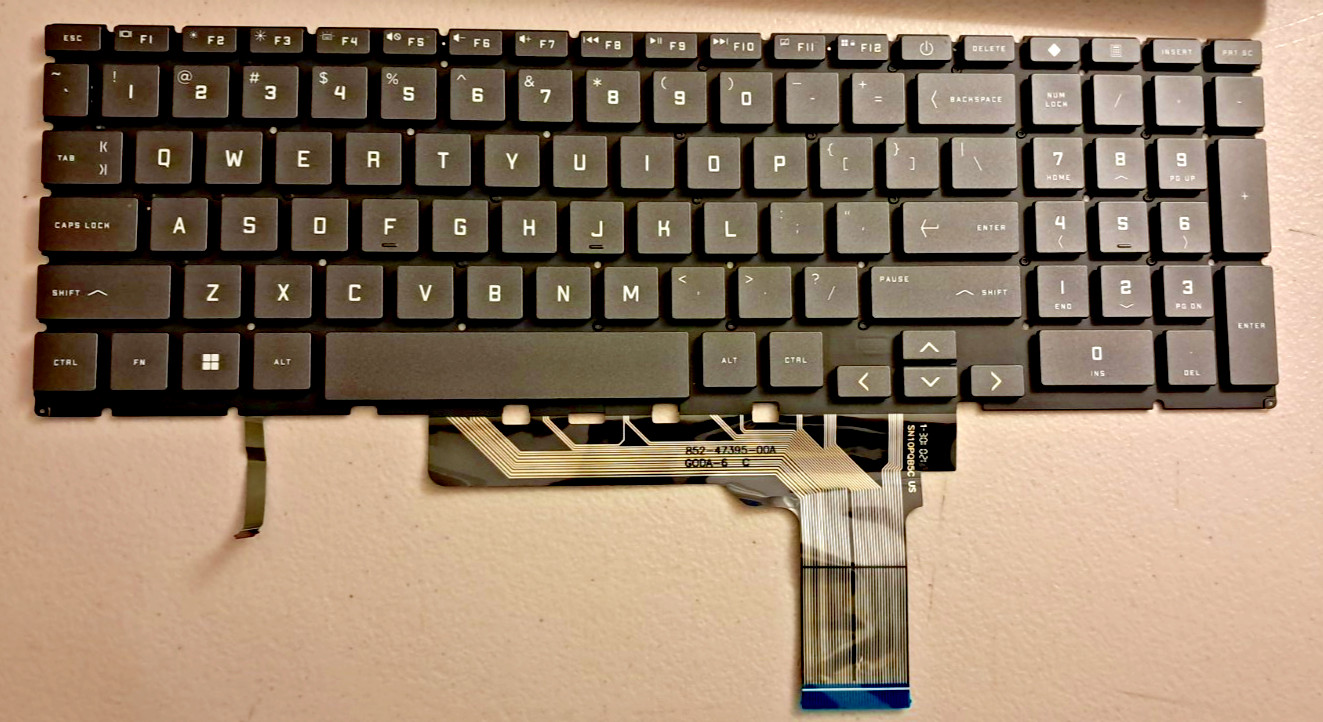 New HP Victus 16-D 16-R 16-D0013DX 16-D0023DX 16-R0073CL US Backlit Keyboard
