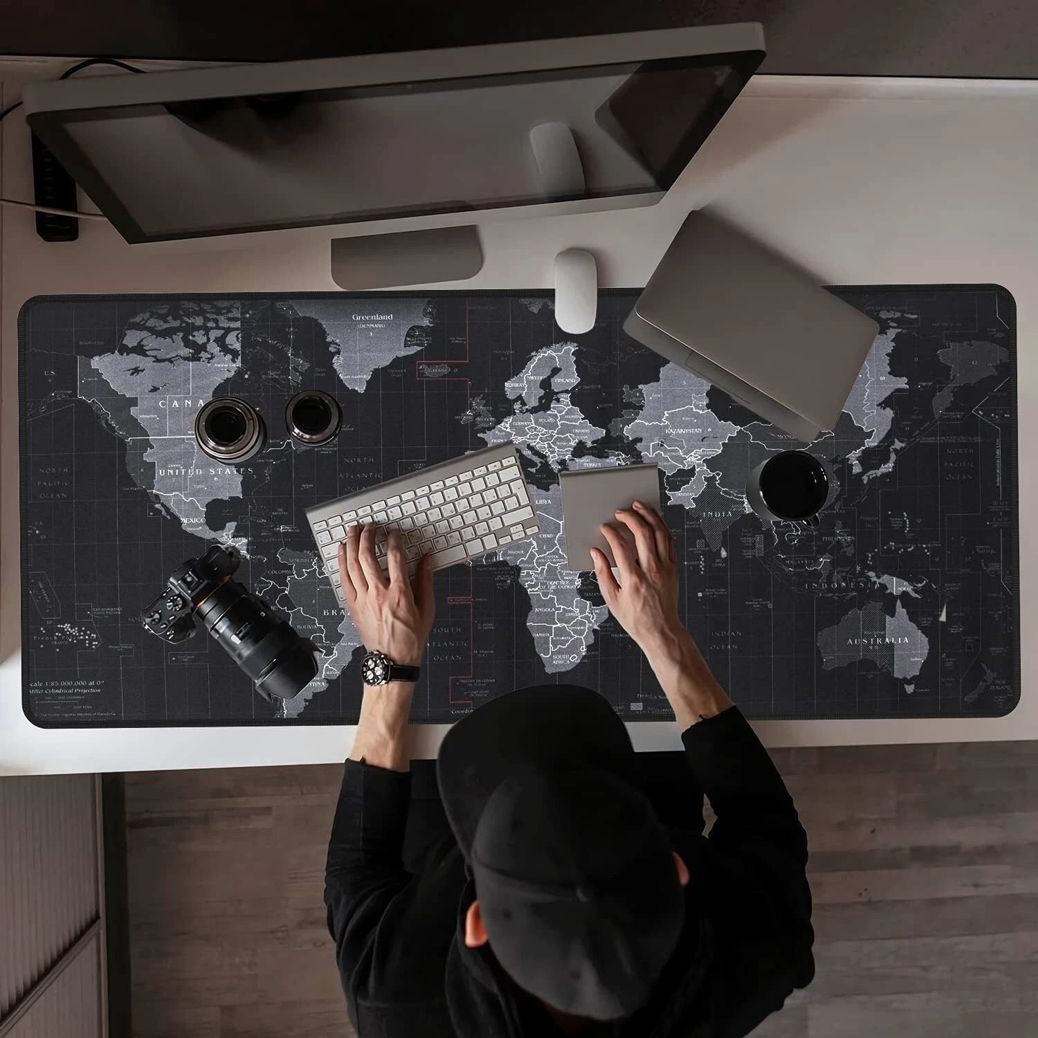 Gaming Mouse Soft Pad Extended Large World Map Computer Keyboa Mat