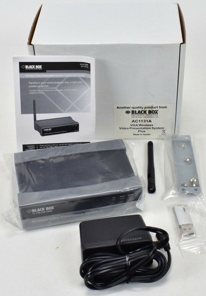 NEW Black Box Network Services AC1131A VGA Wireless Video Presentation Plus