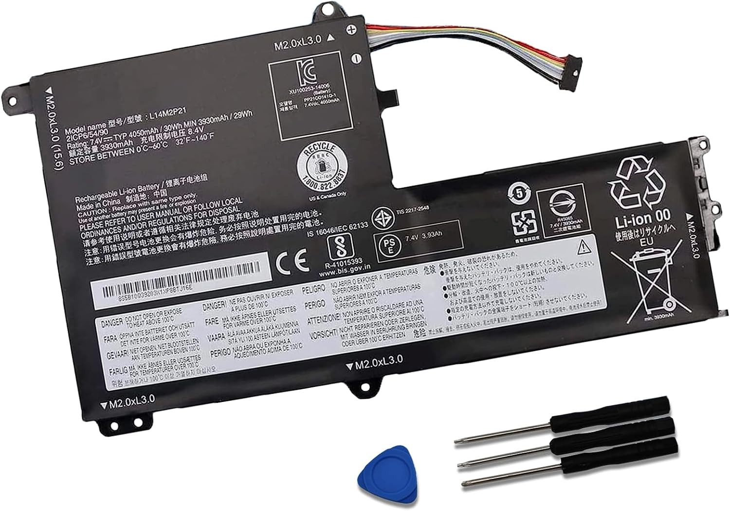 L14M2P21 Laptop Battery Replacement for Lenovo IdeaPad 330S 14AST 330S 14IKB