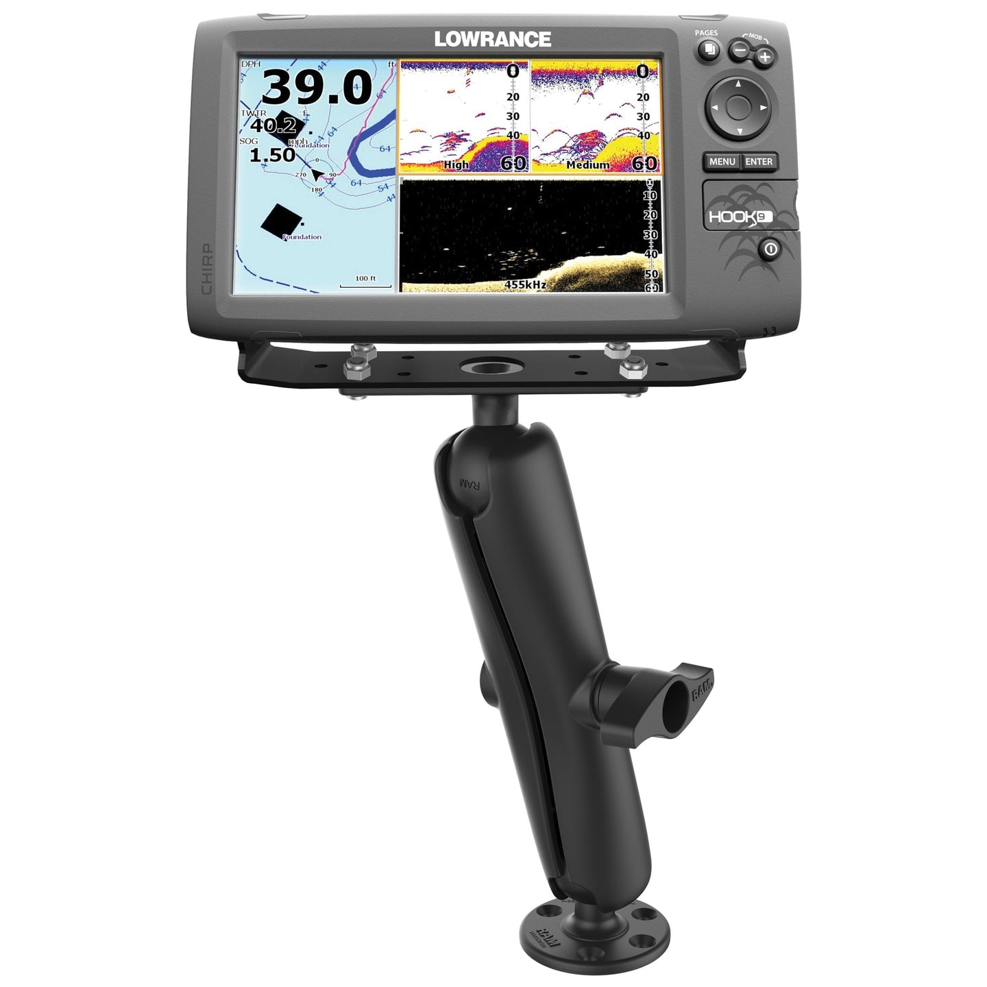 RAM-D-115-E  RAM Marine Electronics Mount - D Size Long...