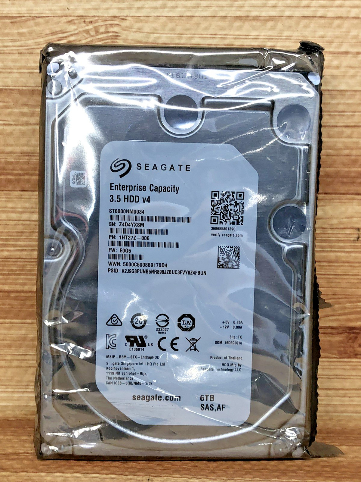 Seagate ST6000NM0034 6TB 7200RPM SAS 12Gb/s 3.5" Enterprise HDD NEW SEALED