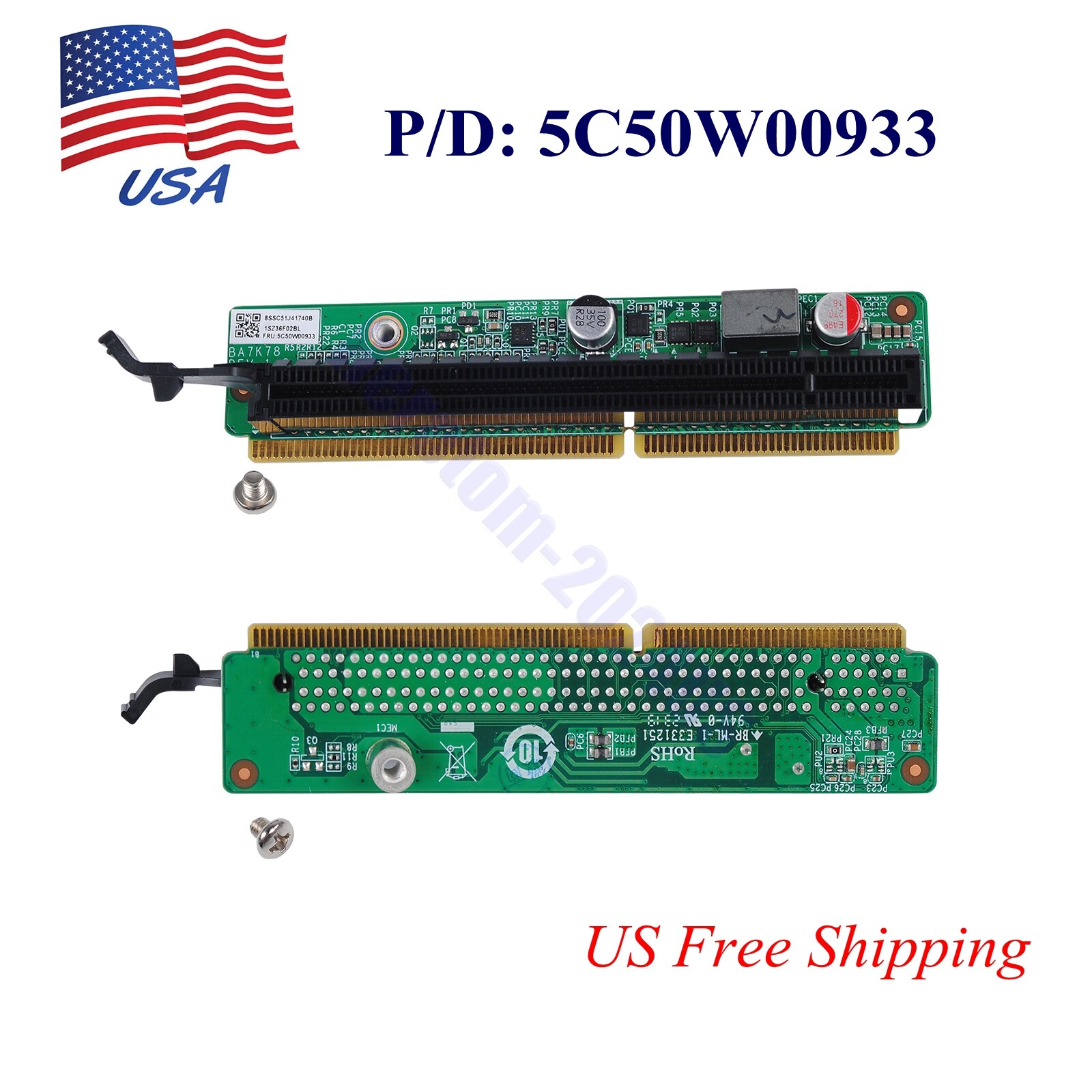 5C50W00933 PCIex16 Riser Card For Lenovo M90q Gen3 P360 P3 Tiny8 P35C50W00910 US