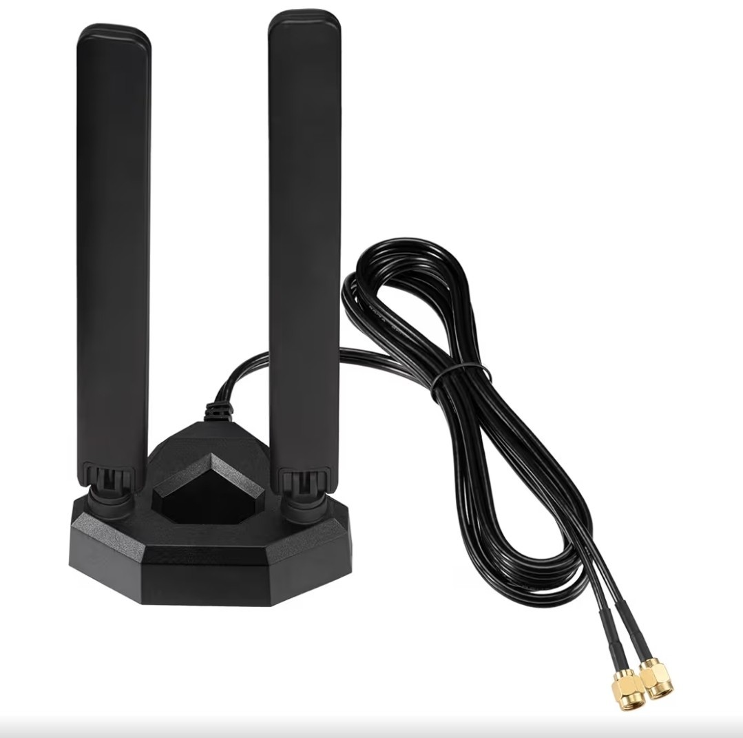 Eightwood WiFi 6E Tri-Band Antenna 6GHz 5GHz 2.4GHz Gaming WiFi Antenna Magnetic