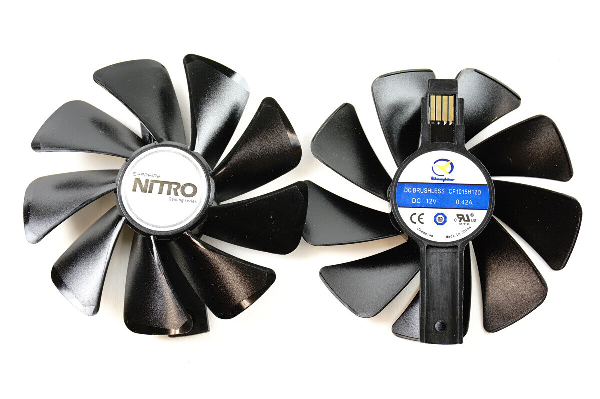 Full Set GPU Fans 95mm Sapphire Nitro Pulse 470 480 570 580 CF1015H12D | US S...