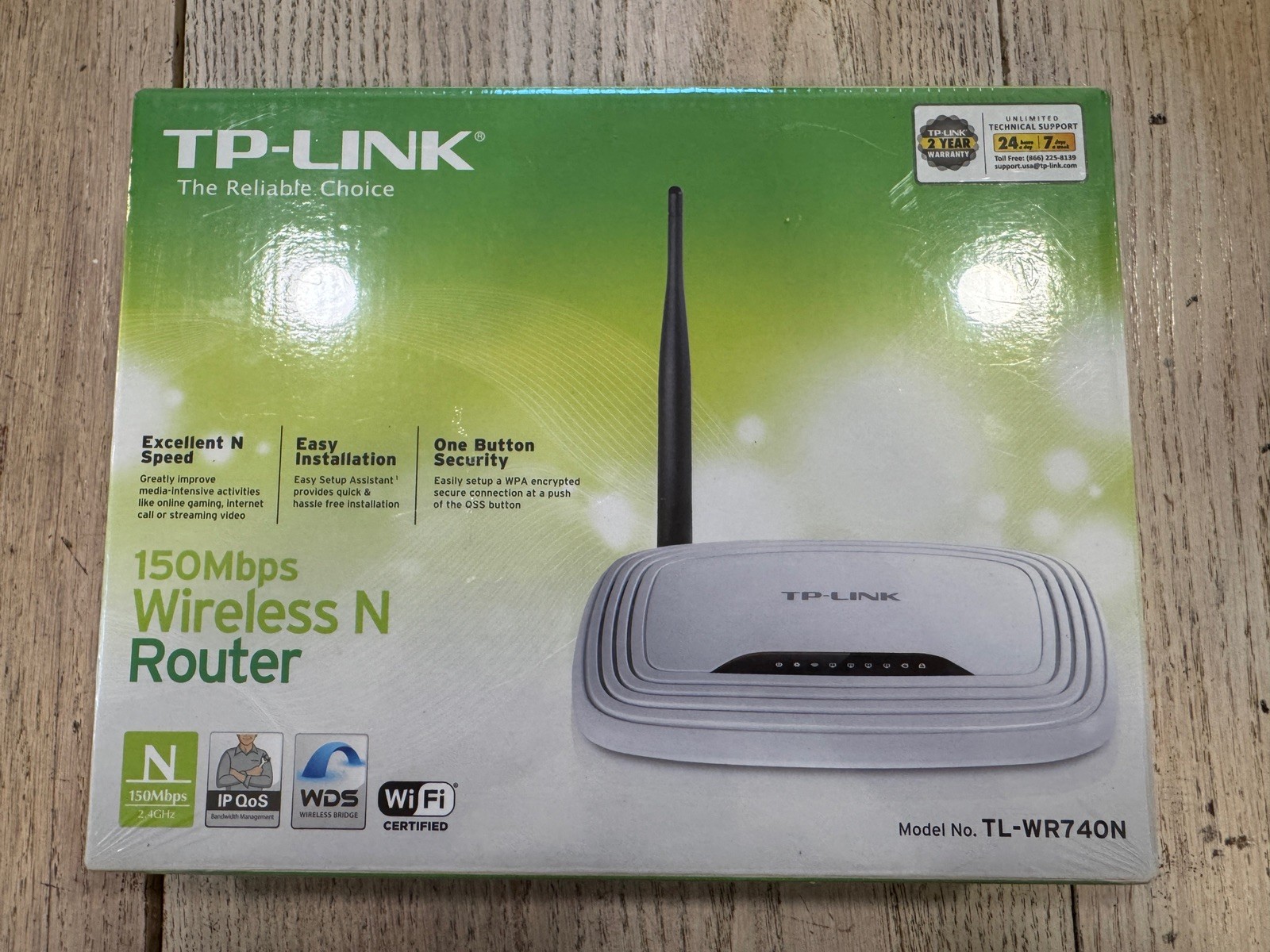 TP-LINK TL-WR740N WIRELESS N150 HOME ROUTER 150MBPS WIFI WPS BUTTON NEW SEALED