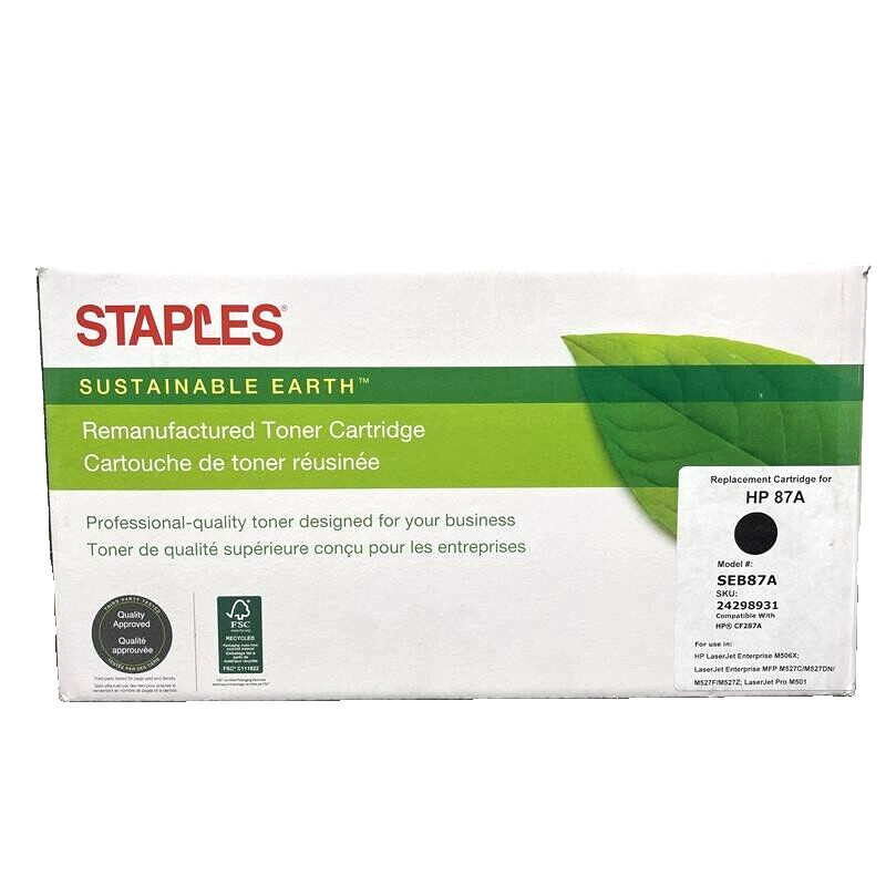 Staples Sustainable Earth  Toner Cartridge Replacement