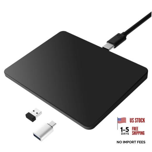 Tri-Mode Wireless Trackpad, Bluetooth / 2.4G USB/Wired Touchpad Mouse Black-2