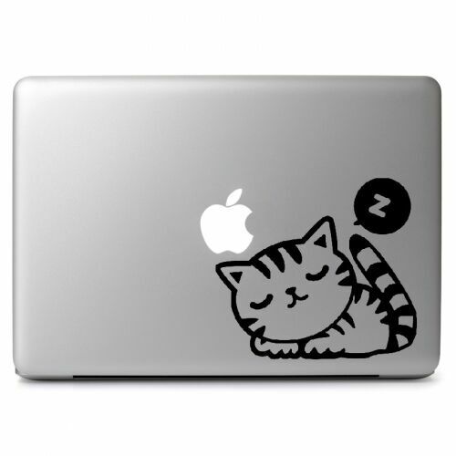 Cute Sleeping Cat Kitty Decal Sticker for Macbook Air/Pro Laptop Car Window Wall