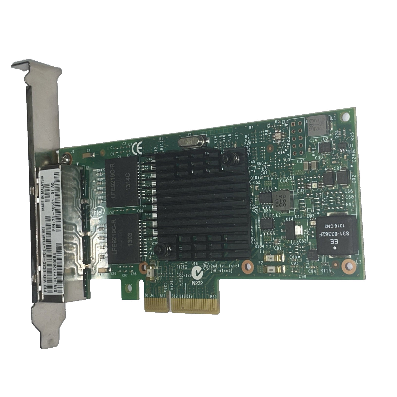 Cisco UCSC-PCIE-IRJ45 4x1Gbps PCIe Network Card Full Profile 74-10521-01