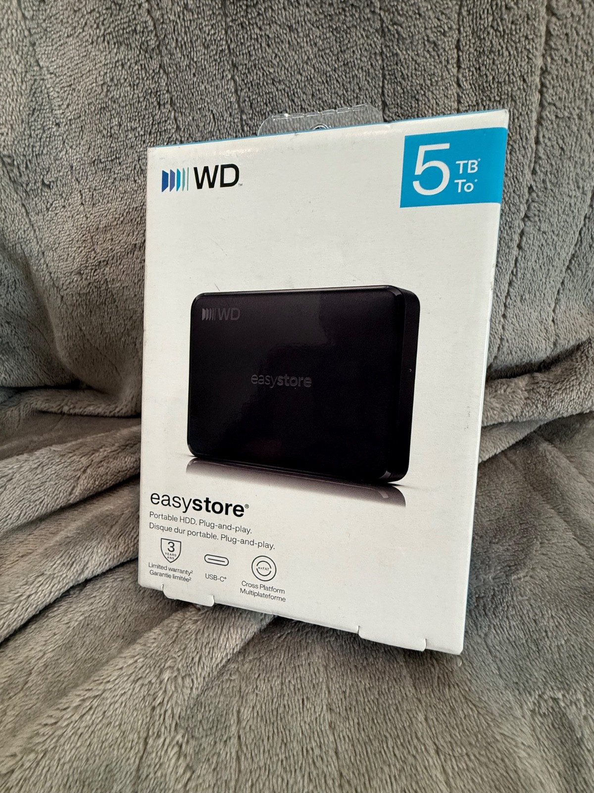 [NEW & SEALED] WD - EasyStore 5TB Portable HDD, USB-C Gen 1