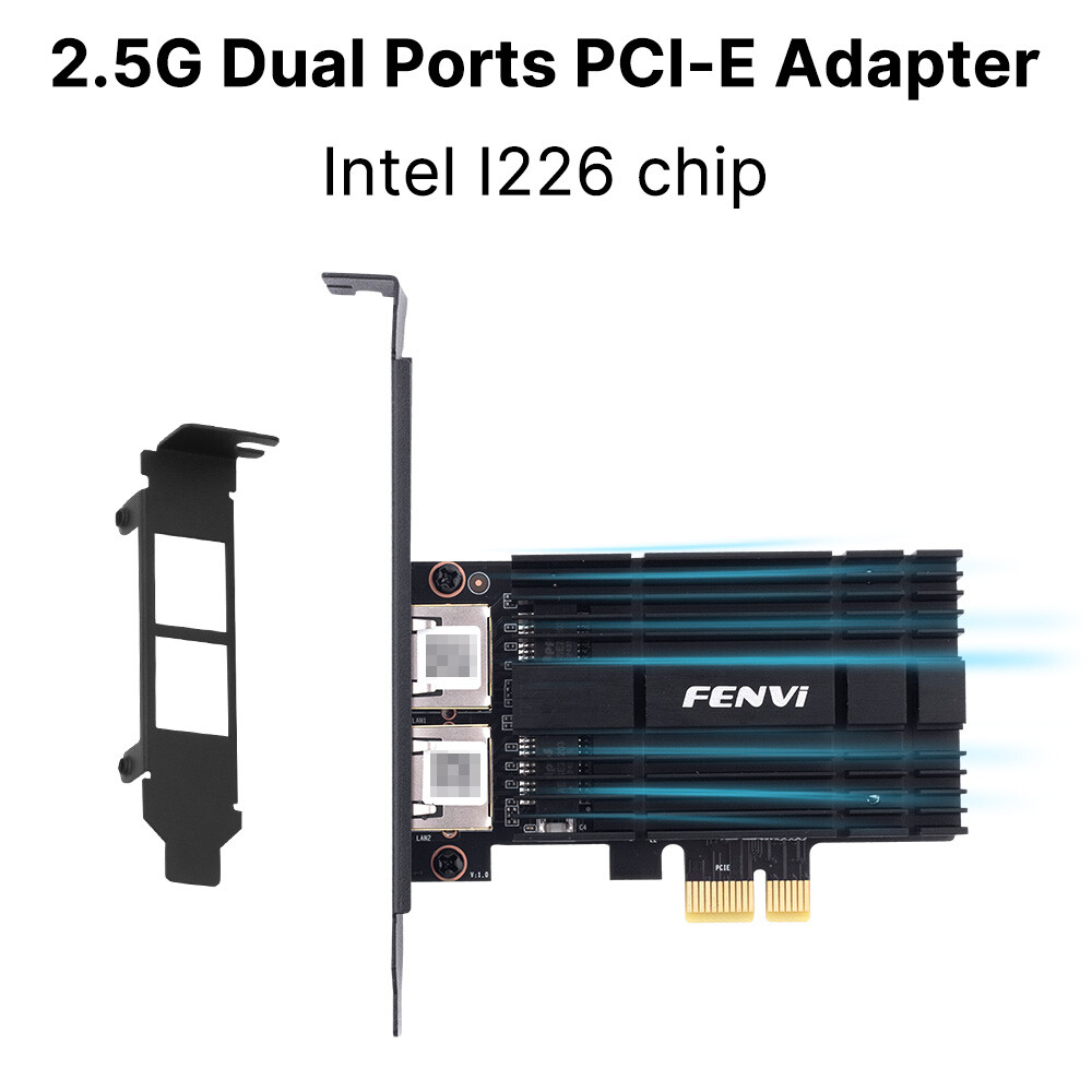 2.5Gbps PCIE Gigabit Network Adapter Intel I226 Dual RJ45 Port Ethernet LAN Card