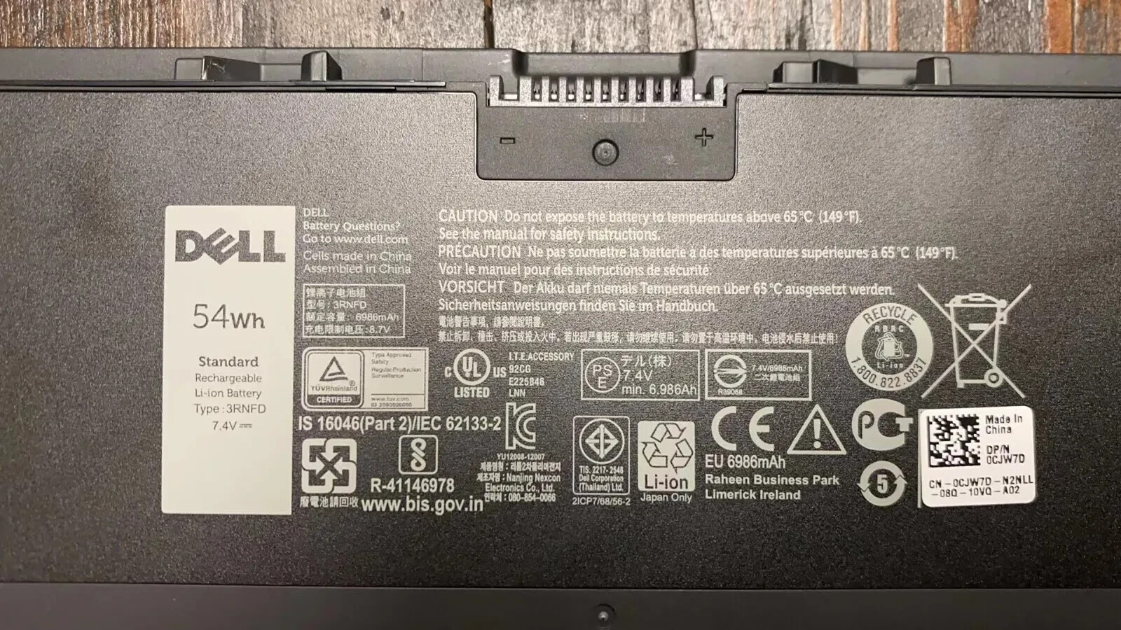 Genuine OEM 54Wh 3RNFD Battery for Dell Latitude E7440 E7450 E7420 E7450 KKNHH