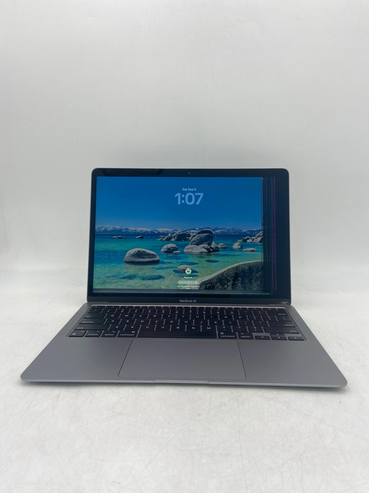 Broken 2020 Apple MacBook Air 13.3" M1 8C GPU A2337 Cracked Screen