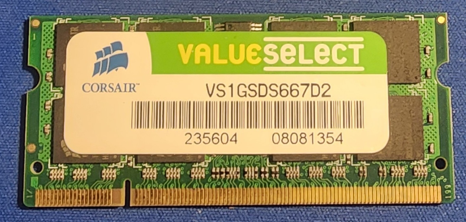 Corsair Value Select 1GB DDR Laptop Ram Module VS1GSDS667D2