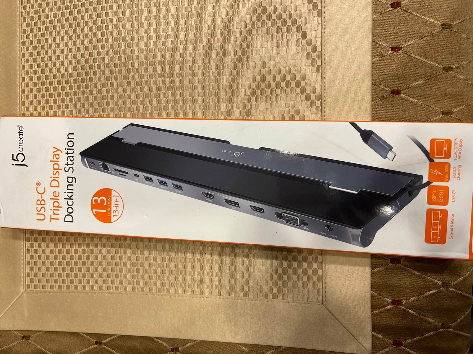 J5-CREATE-  JCD543-1A - MAC & PC USB-C DOCK STATION - TRIPLE DISPLAY