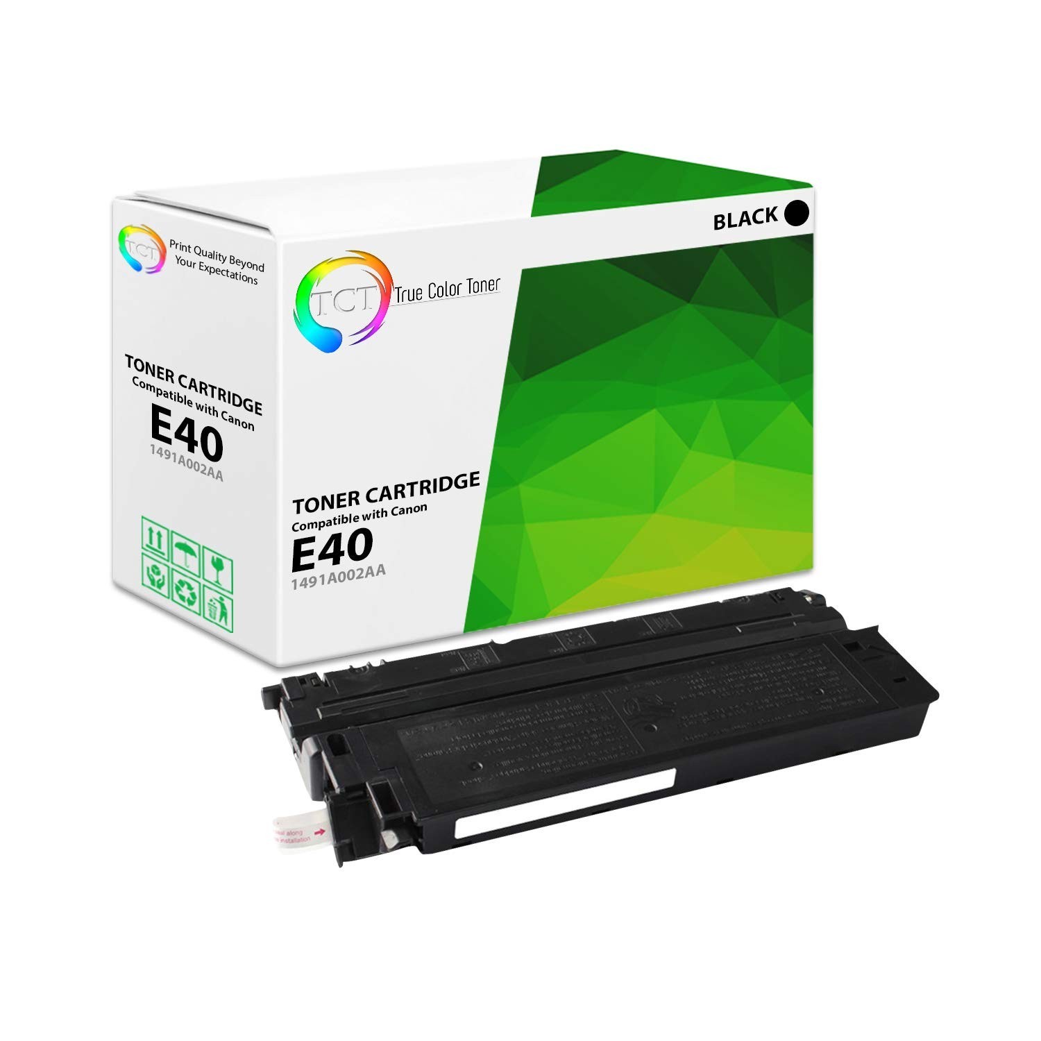 TCT E40 Toner Cartridge - Compatible Replacement for Canon E40 1491A002AA Bla...