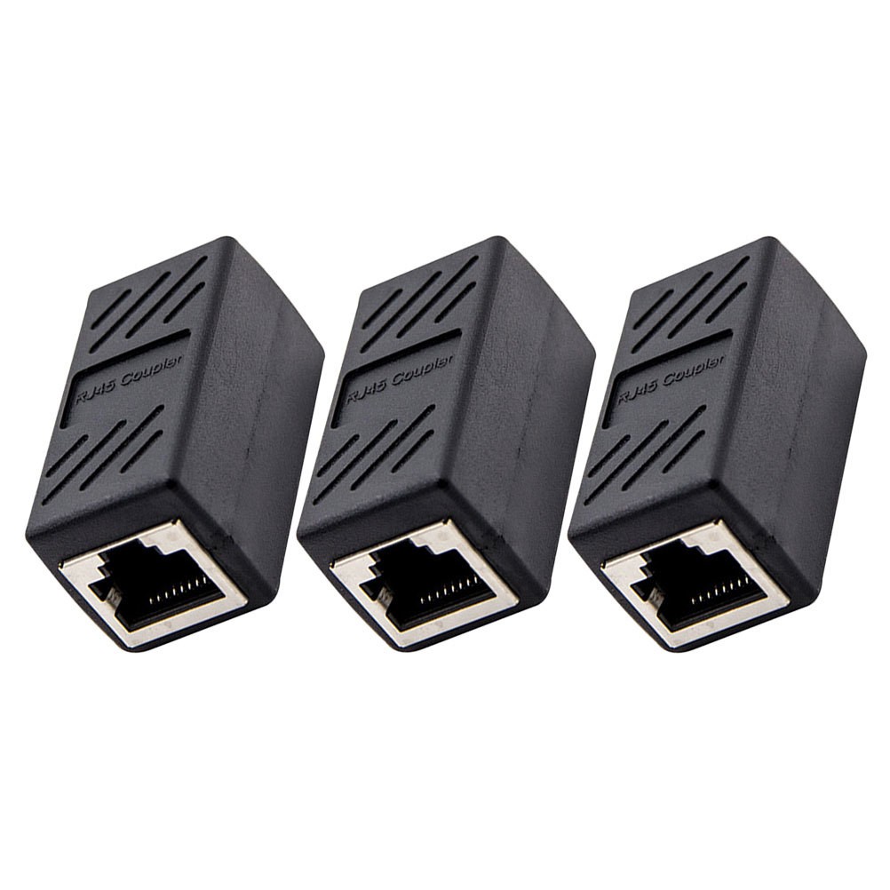 3 Pcs Ethernet Female to Coupler Network Cable Connector for Gaming