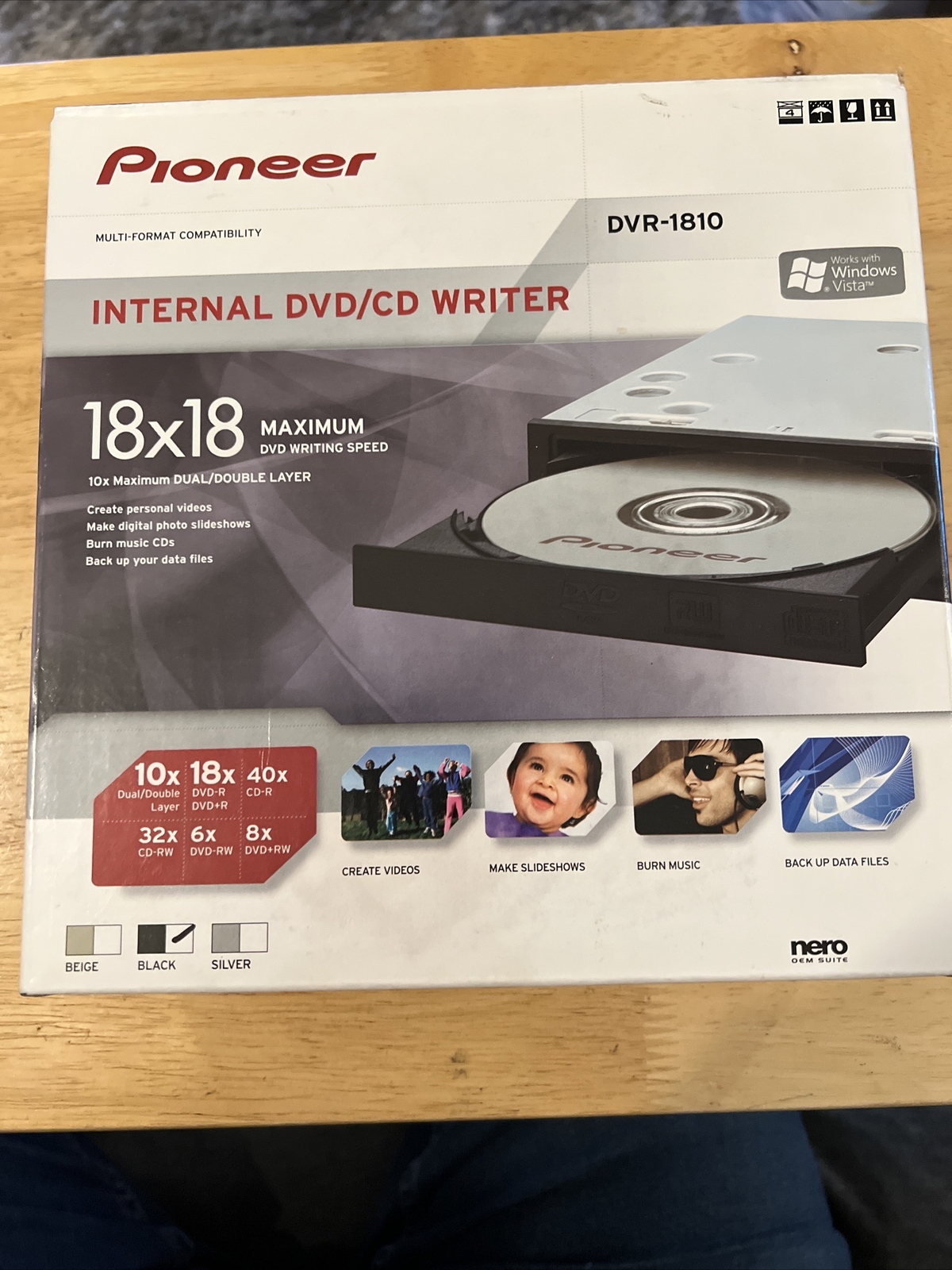 Pioneer DVD - 1810 Internal DVD/CD Writer 18X18 Maximum Writing Speed