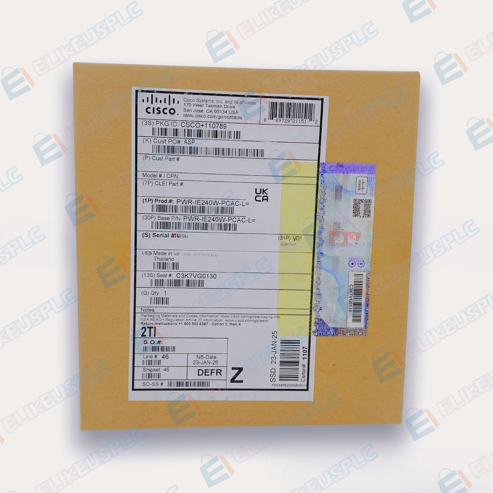 Cisco Systems PWR-IE240W-PCAC-L Power Supply AC 100-240V 240 Watt New Sealed