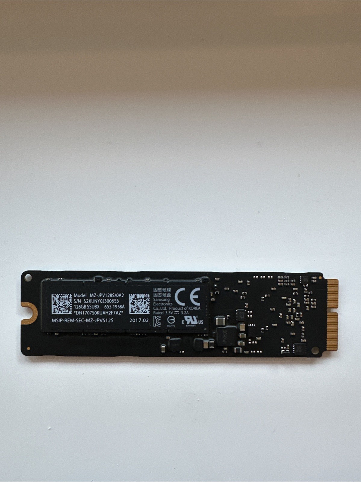 Apple 128GB M.2 SSD, Samsung Made, 2016 Model, Lightly Used