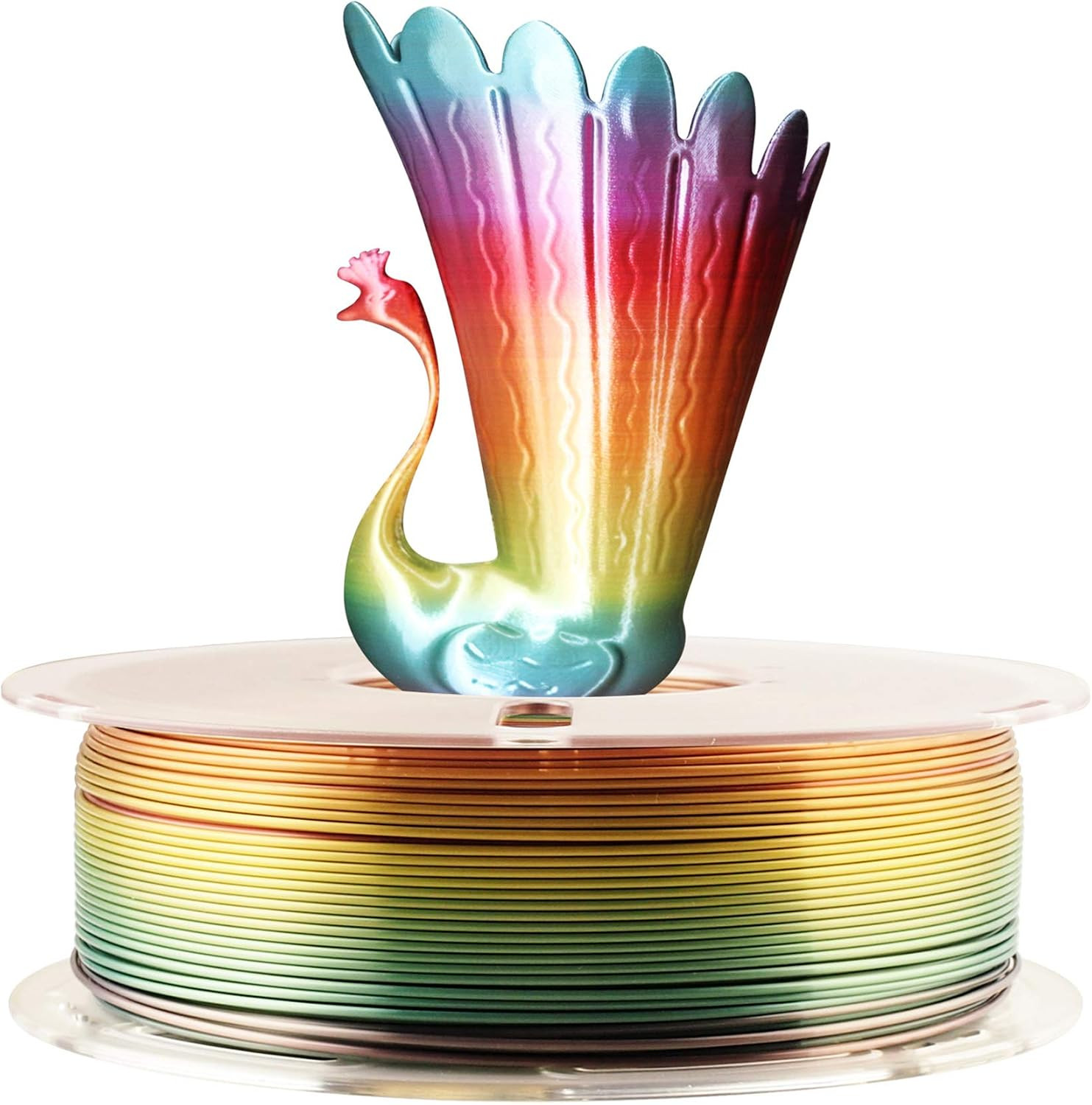 Silk Shiny Fast Color Gradient Change Rainbow Multicolored 3D Printer PLA