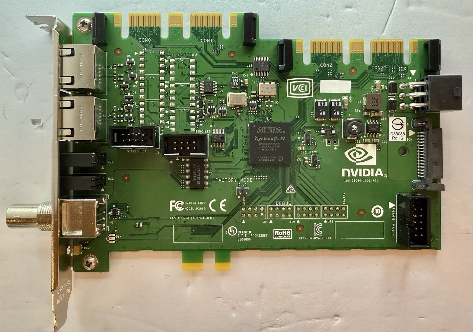 PNY VCQK Quadro Sync-Kit Nvidia Quadro Sync Card With 3x Sync Cables No Box
