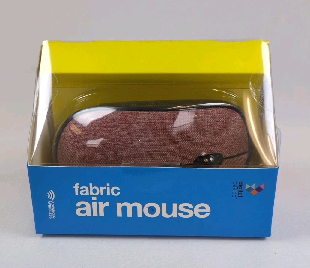 NEW Digital Basics Fabric Air Mouse Wireless USB Dongle Receiver - Rose Pink