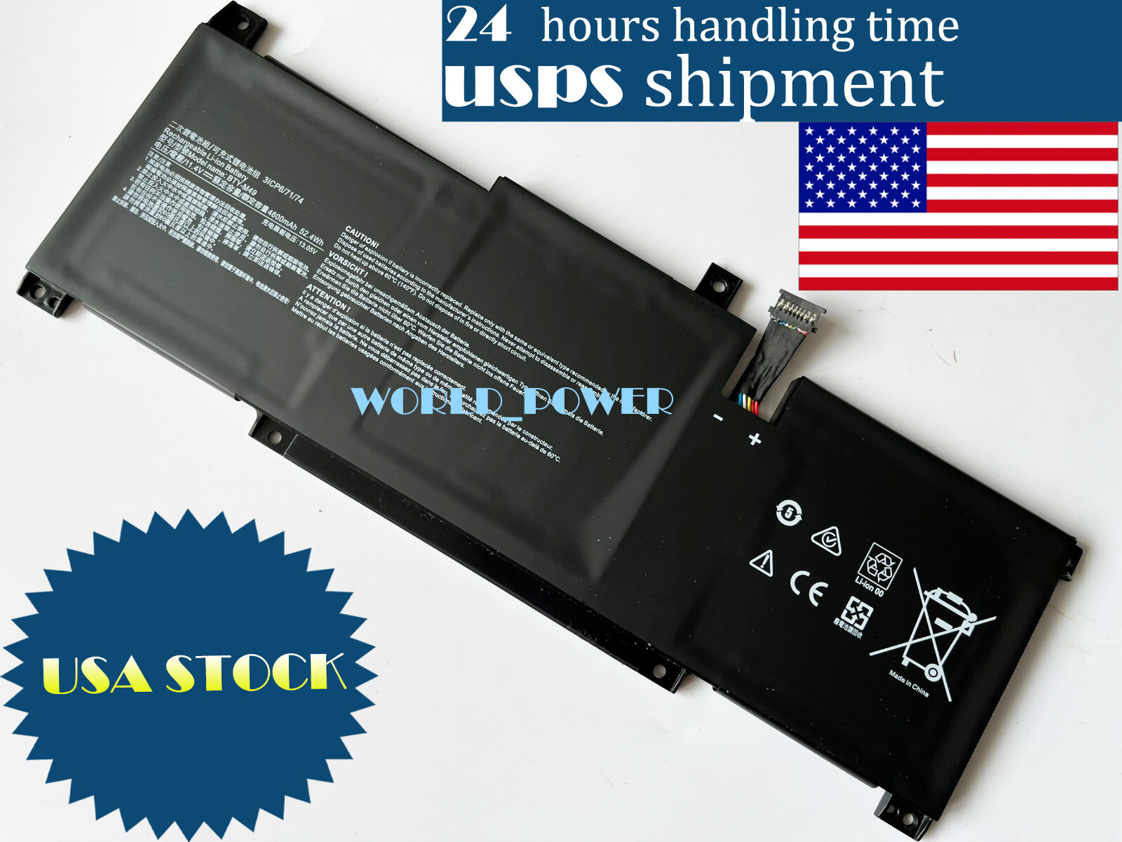 new Genuine BTY-M49 battery For MSI Prestige 14 A10SC B10MW B10MW-017US series