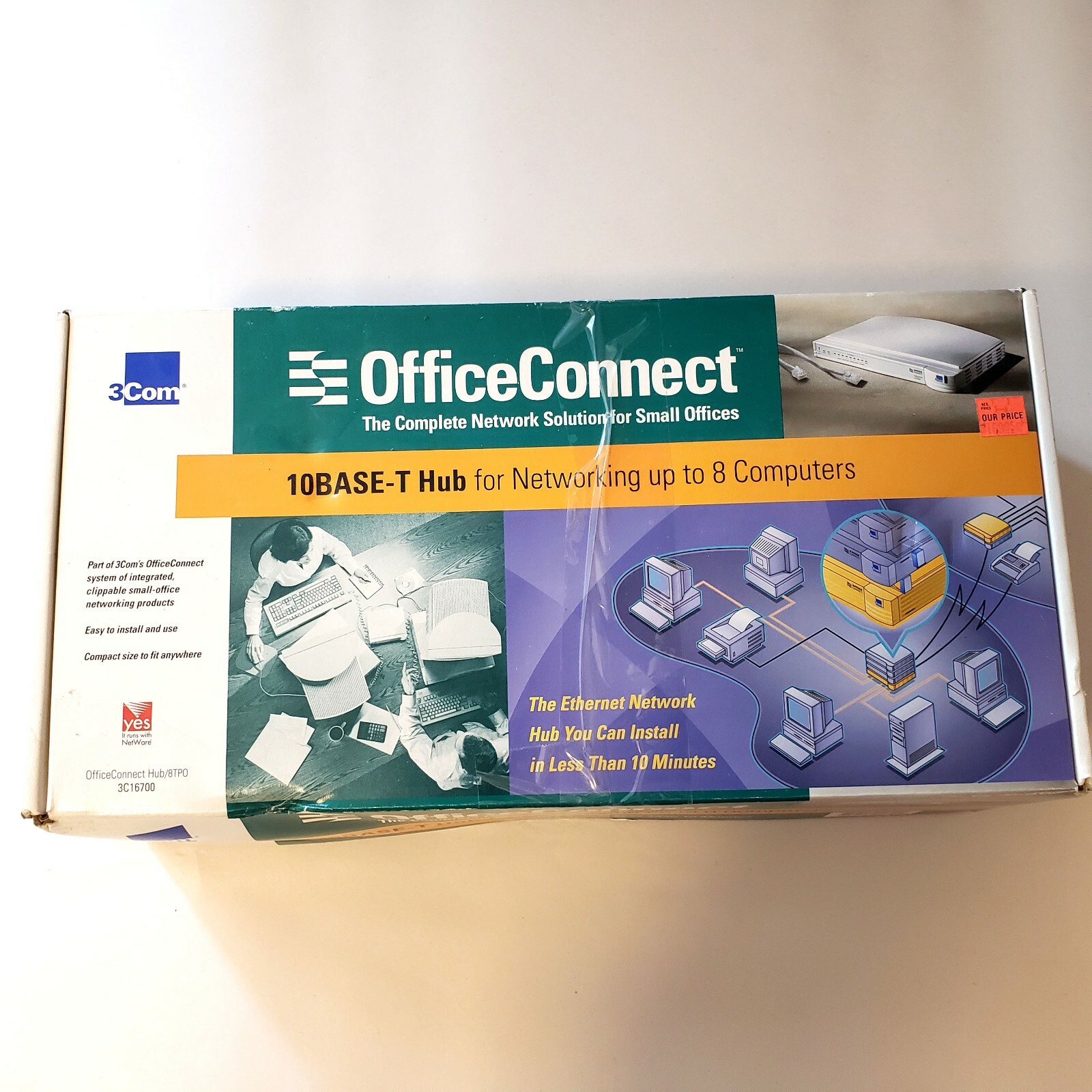 3COM Office Connect Managed 10Base-T Hub for Small Business 8 Ports