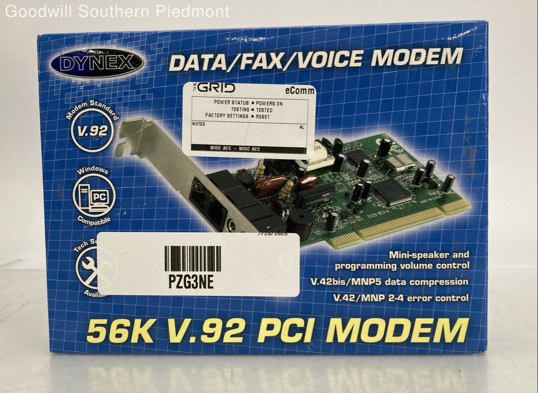 Dynex DX-M100 56K V.92 PCI Modem Card - Tested