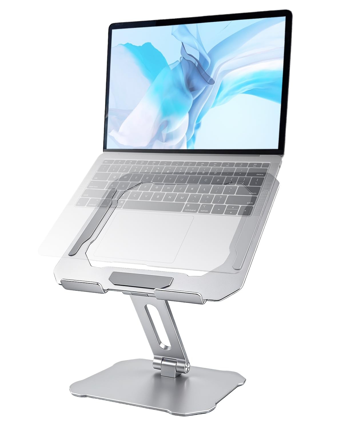 BlingKingdom Adjustable Laptop Stand Sturdy and Portable Ergonomic Silver