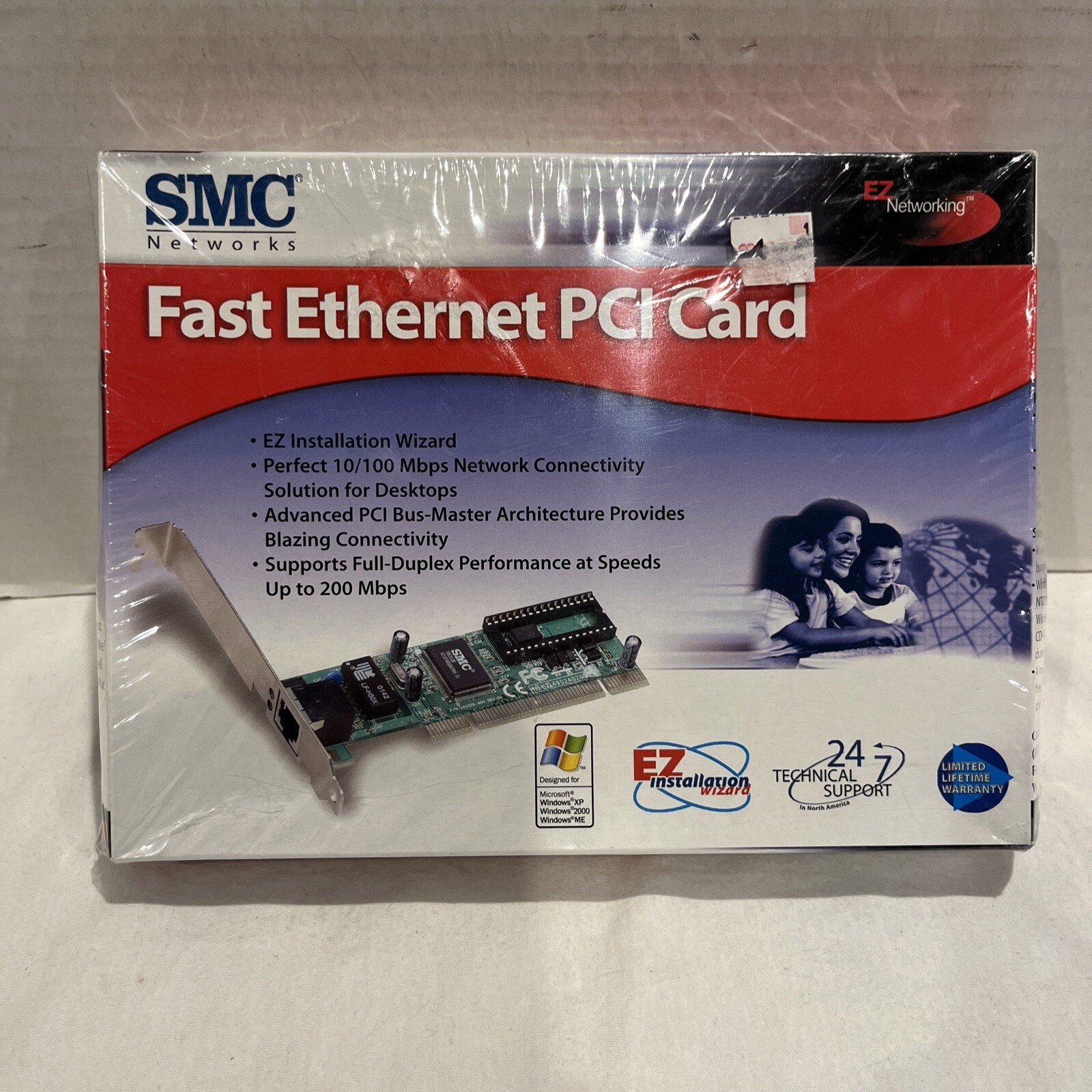SMC Networks SMC1244TX EZ Card 10/100 Mbps Ethernet PC Card - Vintage Sealed New
