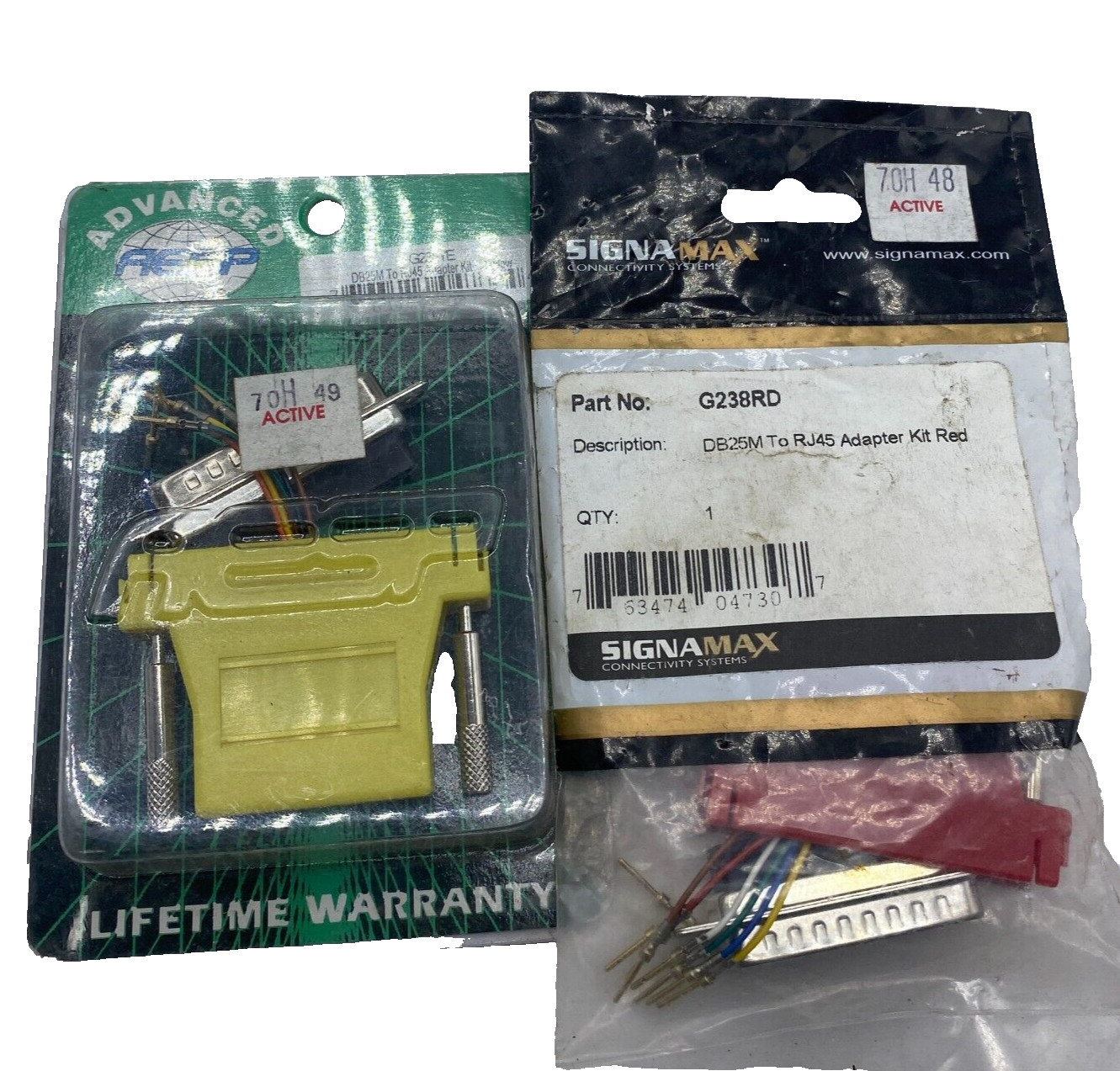 DB25M TO RJ45 ADAPTER KIT AESP ADVANCED G238GN, SIGNAMAX G238RD LOT OF 2🔔