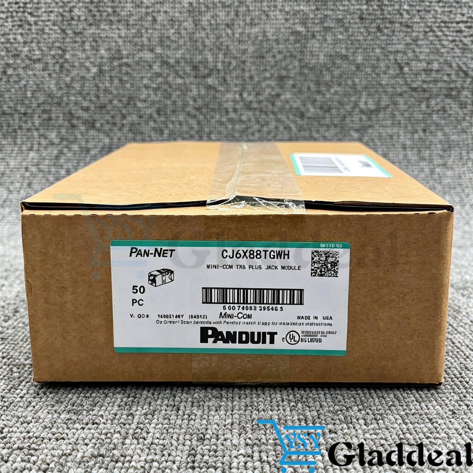 New CJ6X88TGWH (BOX OF 50) For Panduit Cat6a 10 Gig Mini-Com Jack White