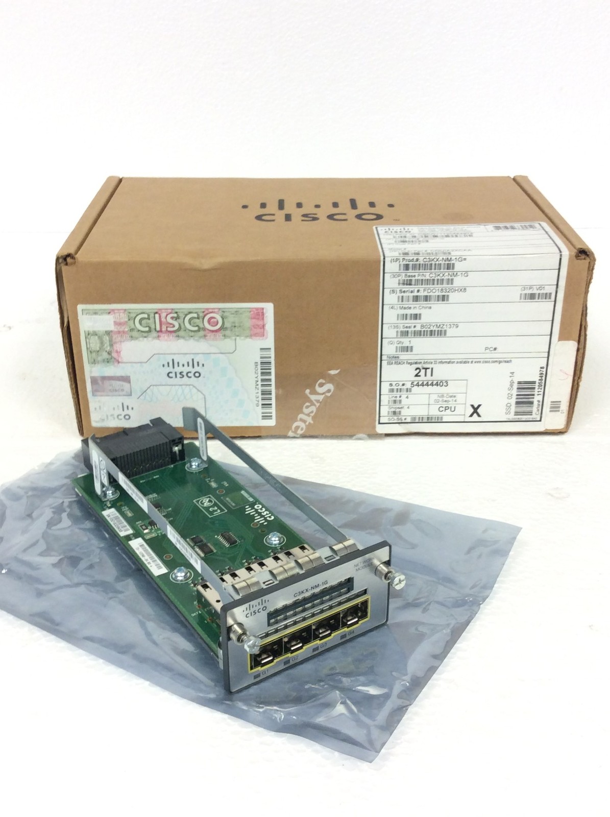 NEW Cisco C3KX-NM-1G Quad Ports SFP Network Module,  QTY